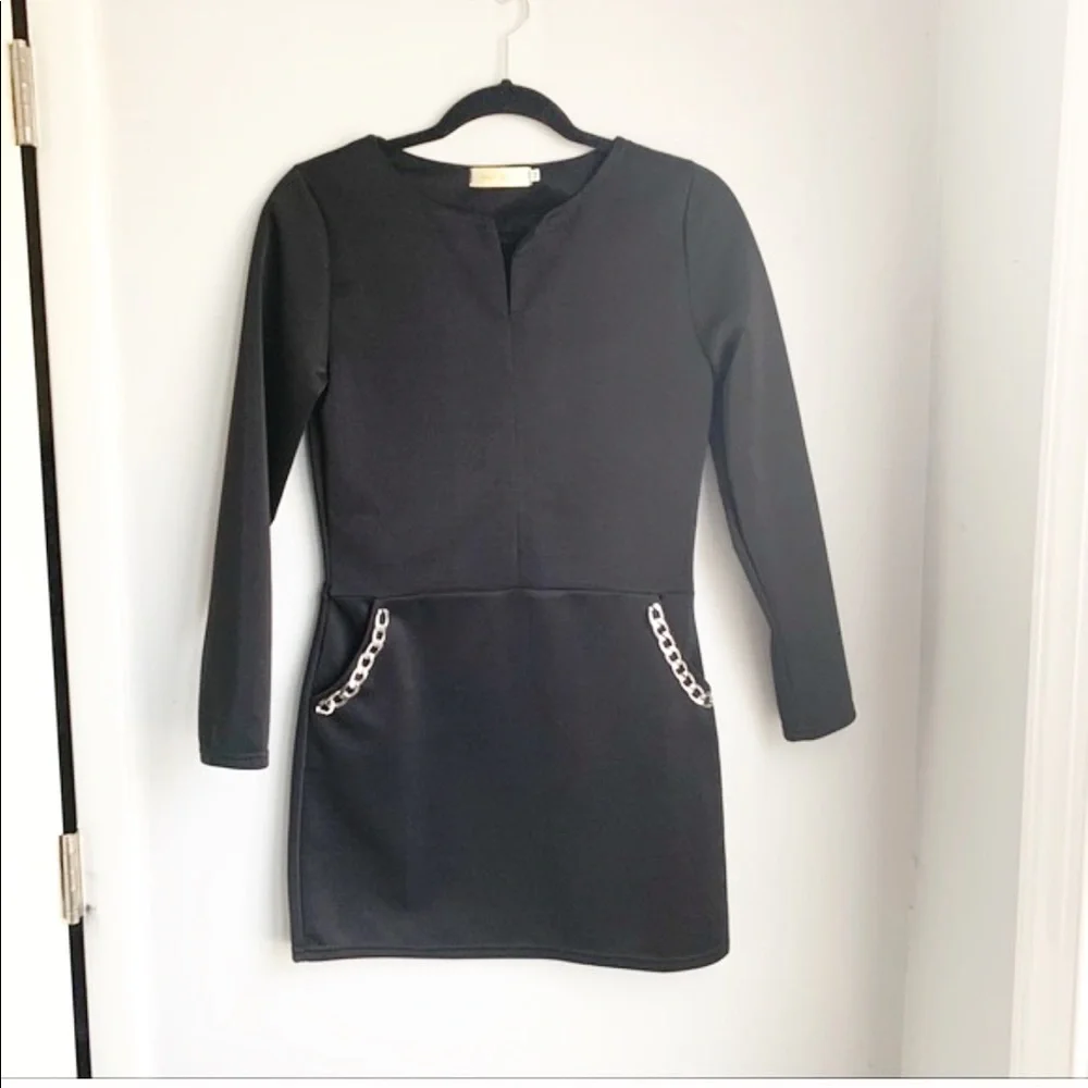 Black Sheath Dress - Medium